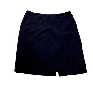 Rafaella Petites | Black Skirt Office Professional Career Wear Back Slit